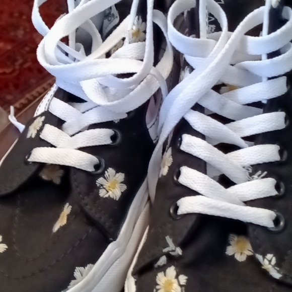 #40 New Vans Floral Plaid SK8 Hi Tops - Picture 8 of 11